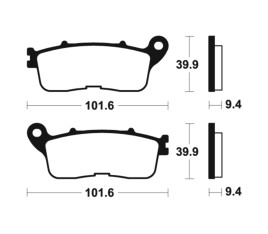 Plaquettes de frein TECNIUM Performance métal fritté - MR392