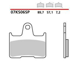 Plaquettes de frein BREMBO métal fritté - 07KS06SP - 1122630