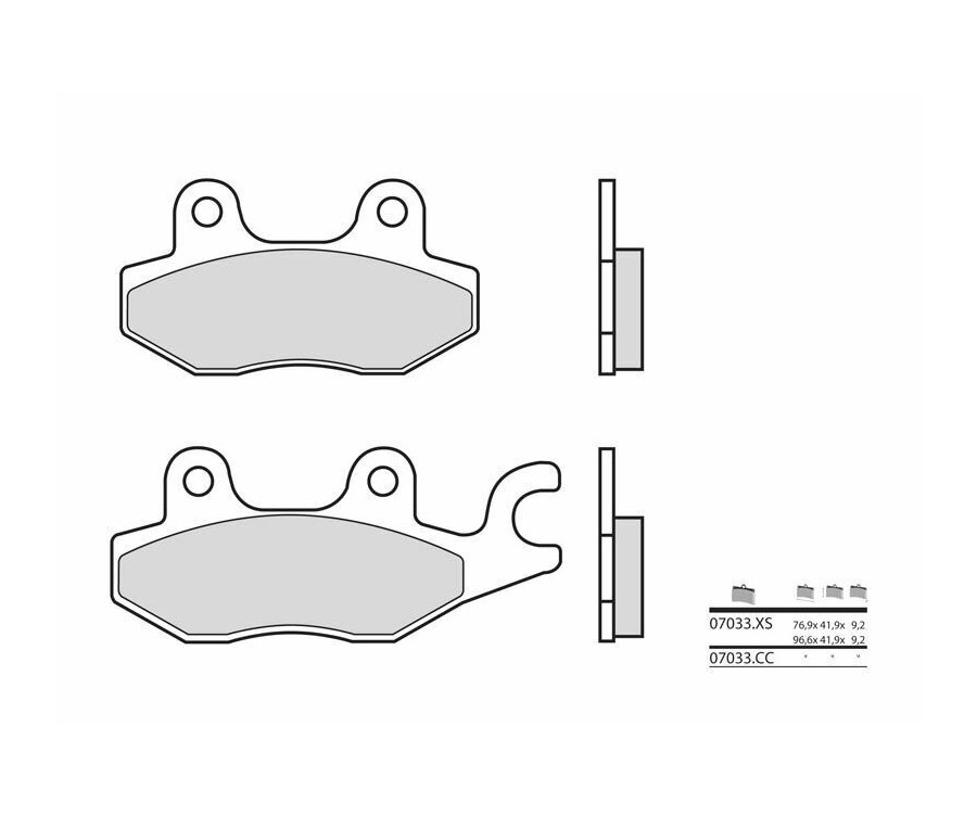 Plaquettes de frein BREMBO Scooter carbone céramique - 07033