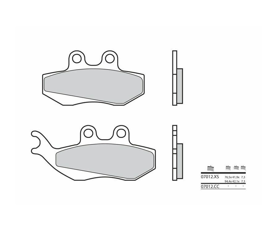 Plaquettes de frein BREMBO Scooter carbone céramique - 07012