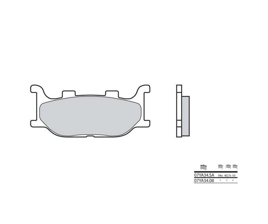 Plaquettes de frein BREMBO route métal fritté - 07YA34LA