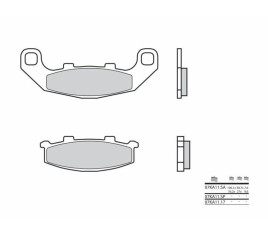 Plaquettes de frein BREMBO route carbone céramique - 07KA1117 - 1036068