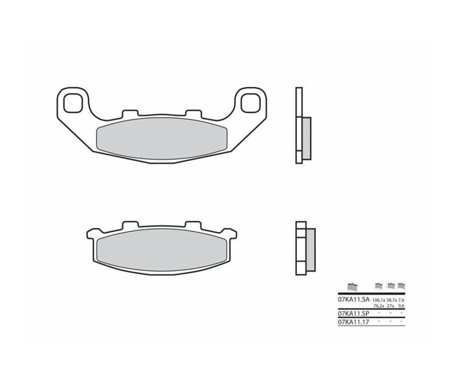 Plaquettes de frein BREMBO route carbone céramique - 07KA1117