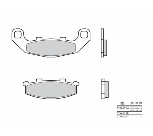 Plaquettes de frein BREMBO route carbone céramique - 07KA1117 - 1036068