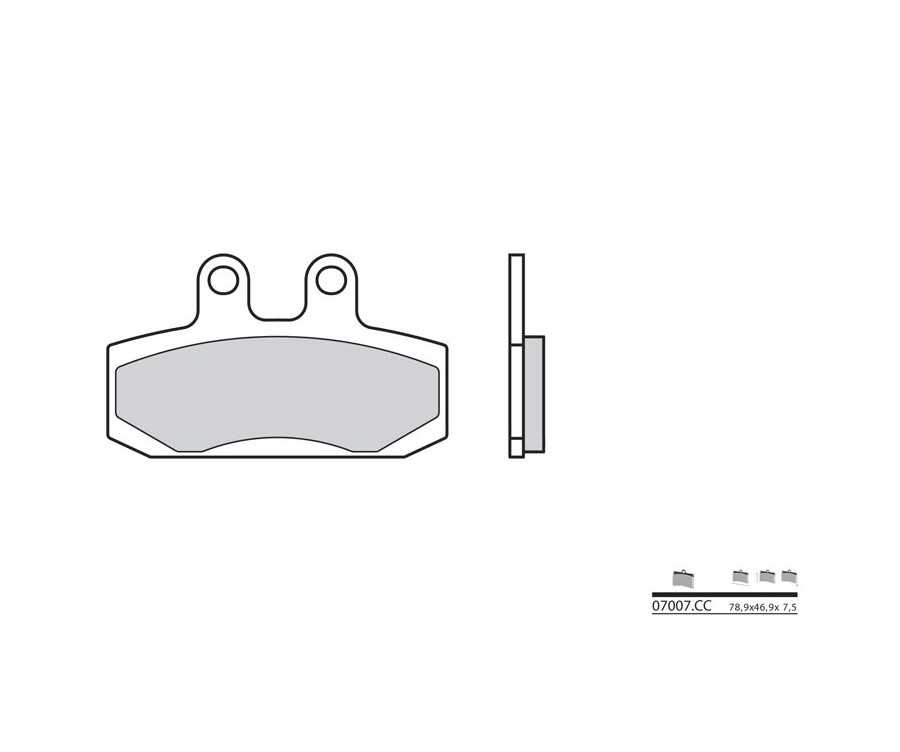 Plaquettes de frein BREMBO Scooter carbone céramique - 07007CC