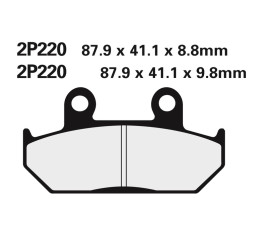 Plaquettes de frein NISSIN route semi-métallique - 2P-220NS - 1036653