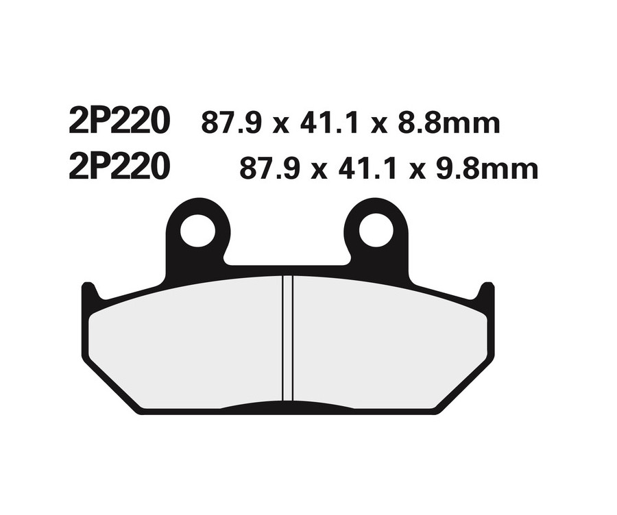 Plaquettes de frein NISSIN route semi-métallique - 2P-220NS