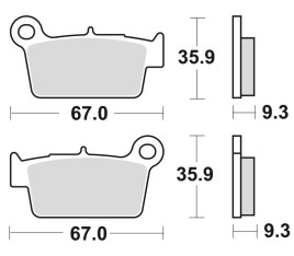 Plaquettes de frein BRAKING Off-Road semi-métallique - 890CM46