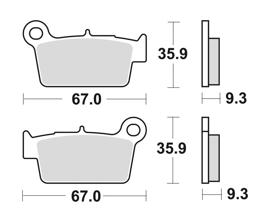 Plaquettes de frein BRAKING Off-Road semi-métallique - 890CM46