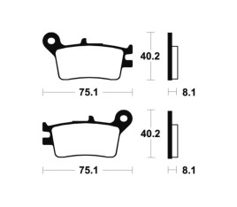 Plaquettes de frein TECNIUM route organique - MA129
