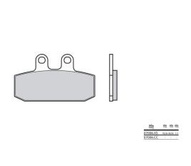 Plaquettes de frein BREMBO Scooter métal fritté - 07006XS - 1035718