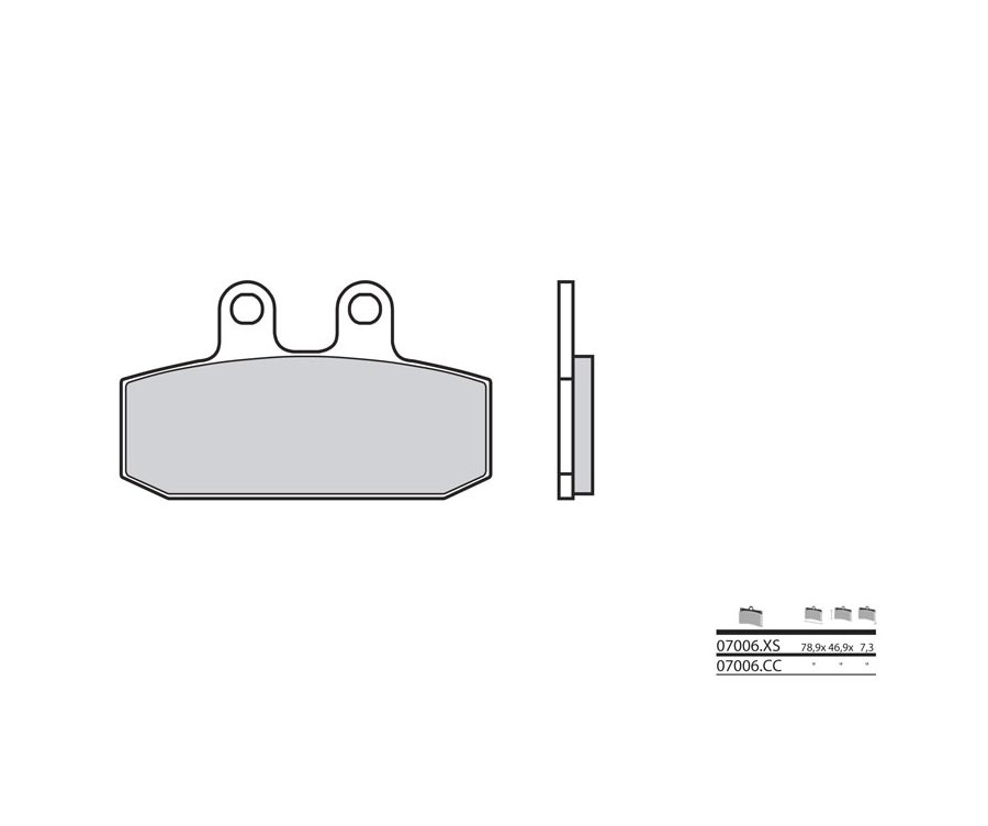 Plaquettes de frein BREMBO Scooter métal fritté - 07006XS