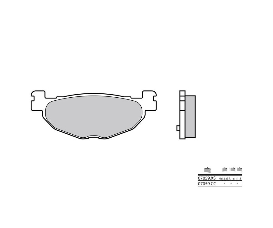 Plaquettes de frein BREMBO Scooter métal fritté - 07059XS