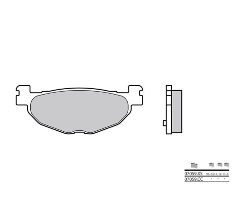 Plaquettes de frein BREMBO Scooter métal fritté - 07059XS - 1035748