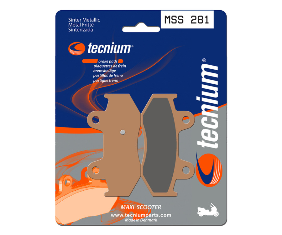 Plaquettes de frein TECNIUM Maxi Scooter métal fritté - MSS281