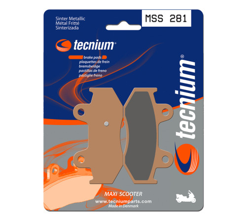 Plaquettes de frein TECNIUM Maxi Scooter métal fritté - MSS281 - 1023205