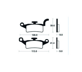 Plaquettes de frein TECNIUM Scooter organique - ME376