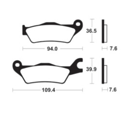 Plaquettes de frein TECNIUM - MA451 - 1122632