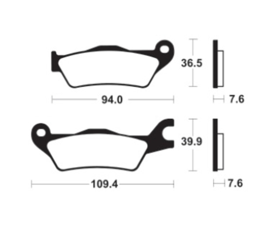 Plaquettes de frein TECNIUM - MA451