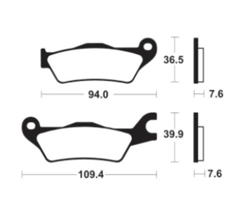 Plaquettes de frein TECNIUM - MA451