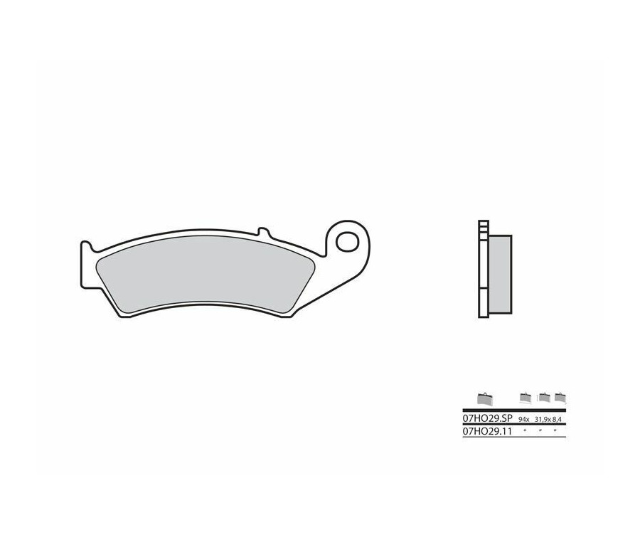 Plaquettes de frein BREMBO route métal fritté - 07HO29SP