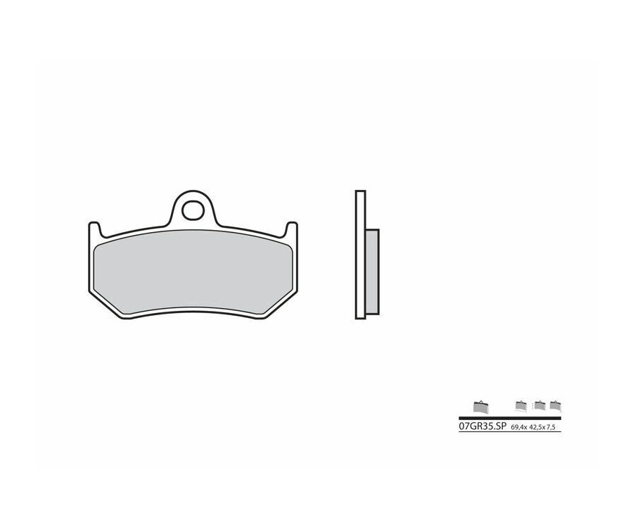 Plaquettes de frein BREMBO route métal fritté - 07GR35SP