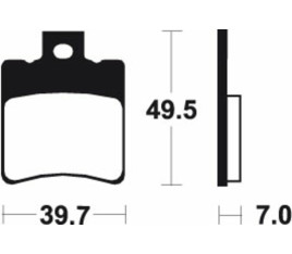 Plaquettes de frein TECNIUM Scooter organique - ME225