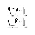 Plaquettes de frein TECNIUM MX/Quad métal fritté - MO277