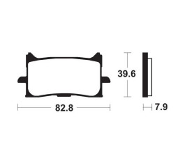 Plaquettes de frein TECNIUM Performance métal fritté - MF440