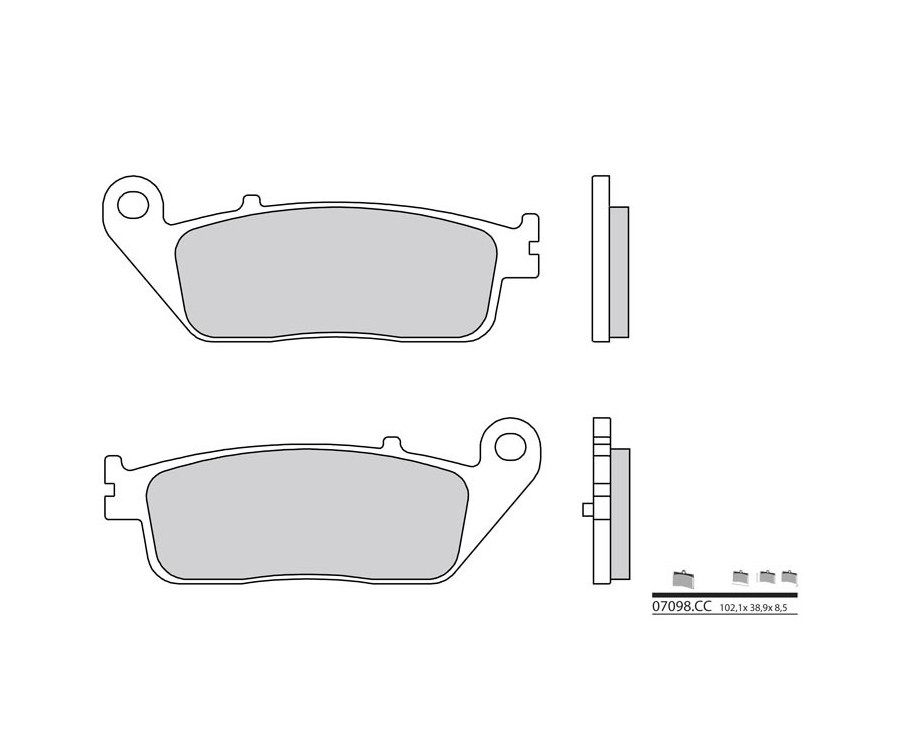 Plaquettes de frein BREMBO Scooter carbone céramique - 07098CC