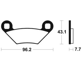 Plaquettes de frein TECNIUM MX/Quad métal fritté - MO399