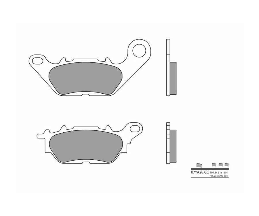 Plaquettes de frein BREMBO route carbone céramique - 07YA28CC