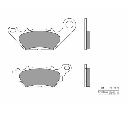 Plaquettes de frein BREMBO route carbone céramique - 07YA28CC - 1036248