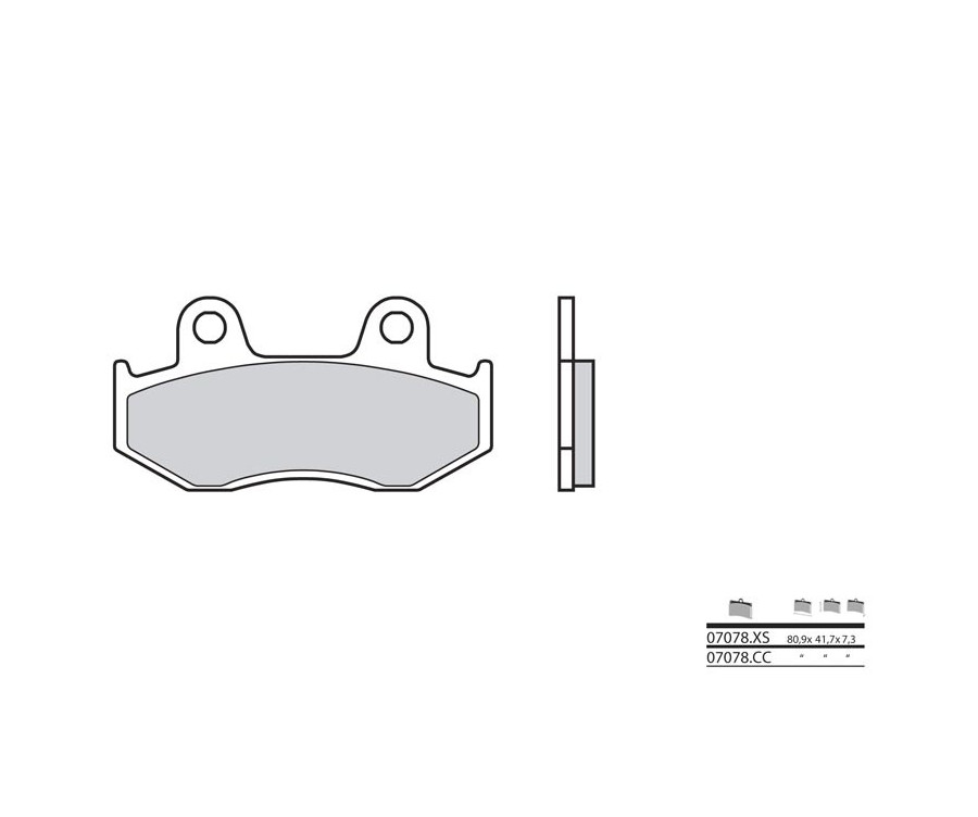 Plaquettes de frein BREMBO Scooter carbone céramique - 07078CC