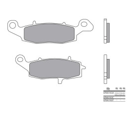 Plaquettes de frein BREMBO route métal fritté - 07KA19LA - 1036096