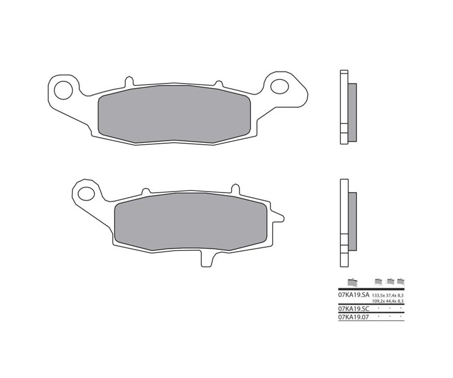 Plaquettes de frein BREMBO route métal fritté - 07KA19LA