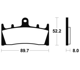 Plaquettes de frein TECNIUM Racing métal fritté carbone - MCR186