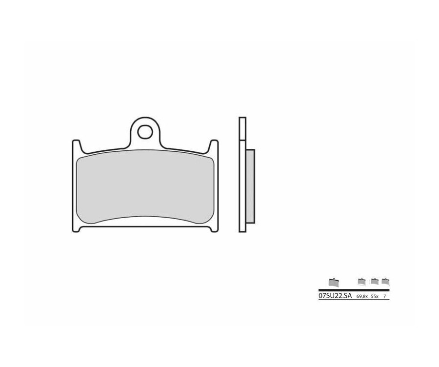 Plaquettes de frein BREMBO route métal fritté - 07SU22SA