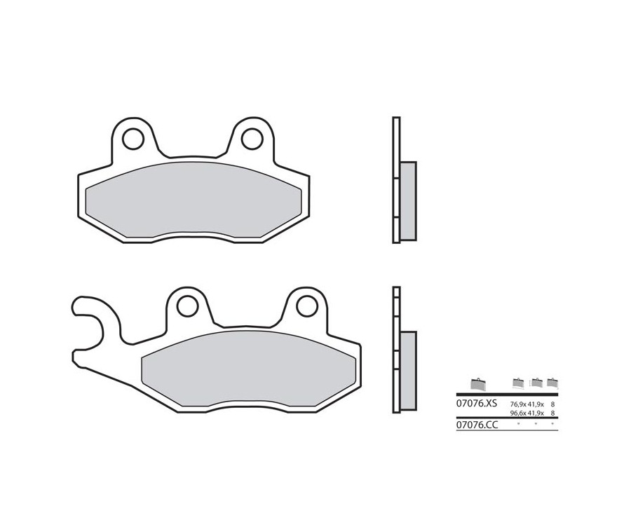 Plaquettes de frein BREMBO Scooter carbone céramique - 07076CC