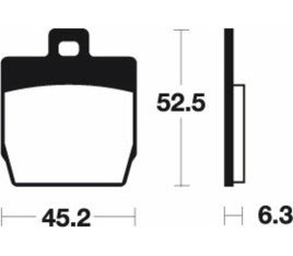 Plaquettes de frein TECNIUM Scooter organique - ME231