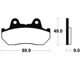 Plaquettes de frein TECNIUM Scooter organique - ME72