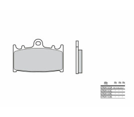 Plaquettes de frein BREMBO route métal fritté - 07KA13SA