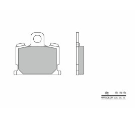 Plaquettes de frein BREMBO route carbone céramique - 07YA0809 - 1036201