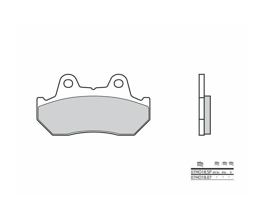 Plaquettes de frein BREMBO route carbone céramique - 07HO1807