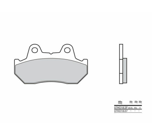 Plaquettes de frein BREMBO route carbone céramique - 07HO1807 - 1035974