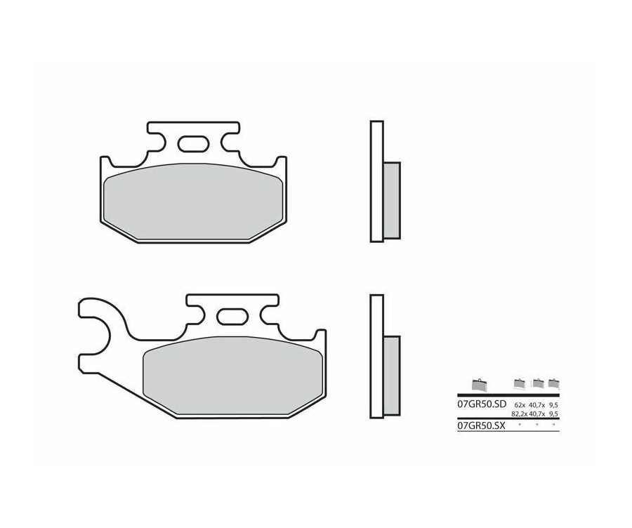 Plaquettes de frein BREMBO Off-Road métal fritté - 07GR50SD