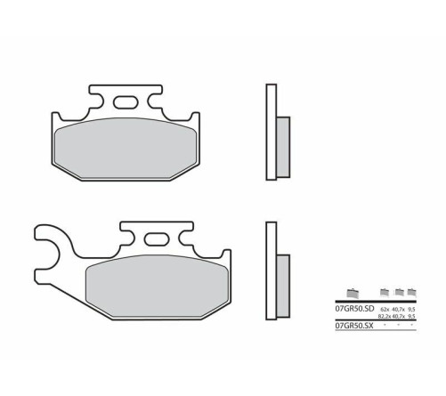 Plaquettes de frein BREMBO Off-Road métal fritté - 07GR50SD - 1035893