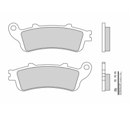 Plaquettes de frein BREMBO route métal fritté - 07HO52SP - 1036039