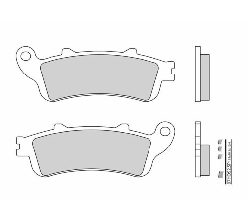 Plaquettes de frein BREMBO route métal fritté - 07HO52SP - 1036039