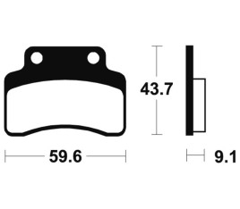 Plaquettes de frein TECNIUM Scooter organique - ME223